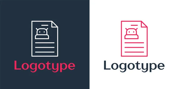 Logotyp Linje Tekniska Specifikationsikonen Isolerad Vit Bakgrund Checklista För Teknisk — Stock vektor