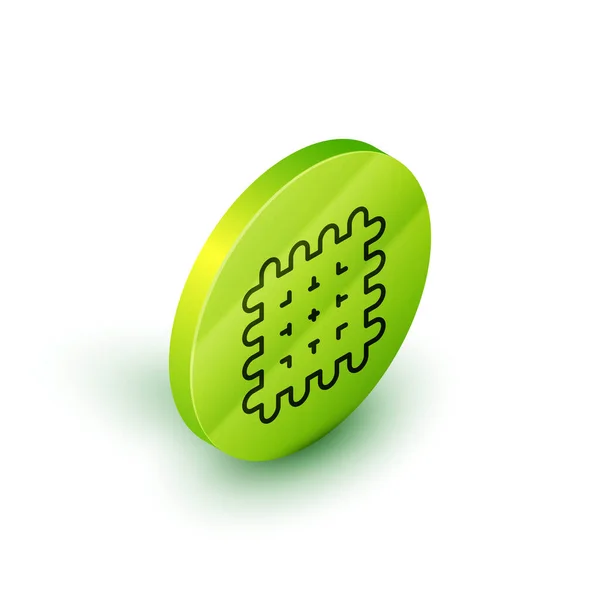 Isométrique Ligne Biscuit Biscuit Biscuit Icône Isolée Sur Fond Blanc — Image vectorielle