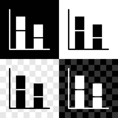 Grafik, çizelge, çizelge, diyagram, bilgi, turta grafik simgesini siyah beyaz, şeffaf arkaplanda izole et. Vektör