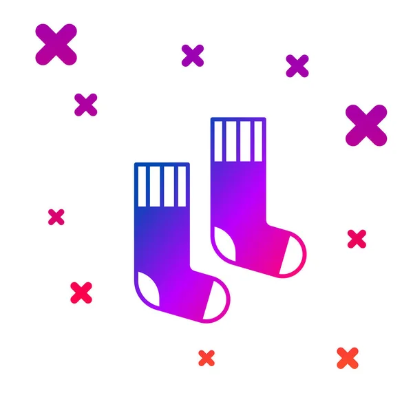 Renkli Çorap Simgesi Beyaz Arkaplanda Izole Edildi Kademeli Rastgele Dinamik — Stok Vektör