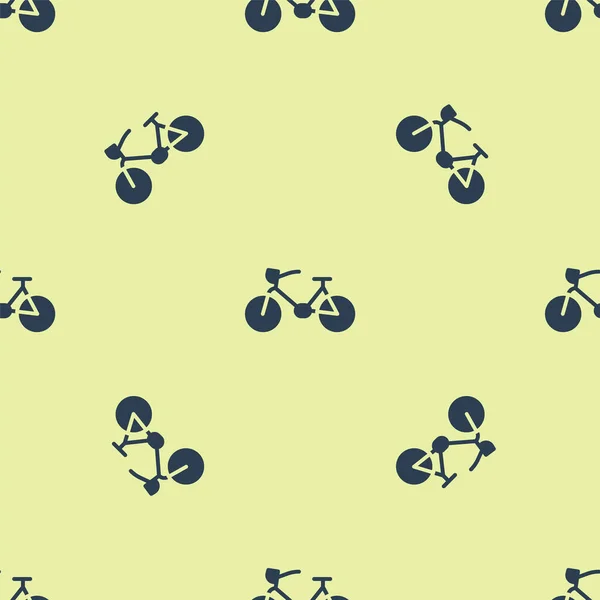 자전거 아이콘은 노란색 배경에서 바다없는 패턴을 바이크 극도의 스포츠 스포츠 — 스톡 벡터