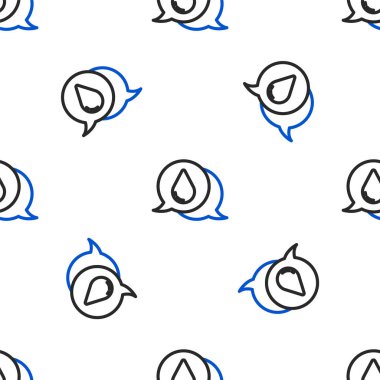 Line Water damla simgesi beyaz arkaplanda izole edilmiş kusursuz desen. Renkli taslak konsepti. Vektör