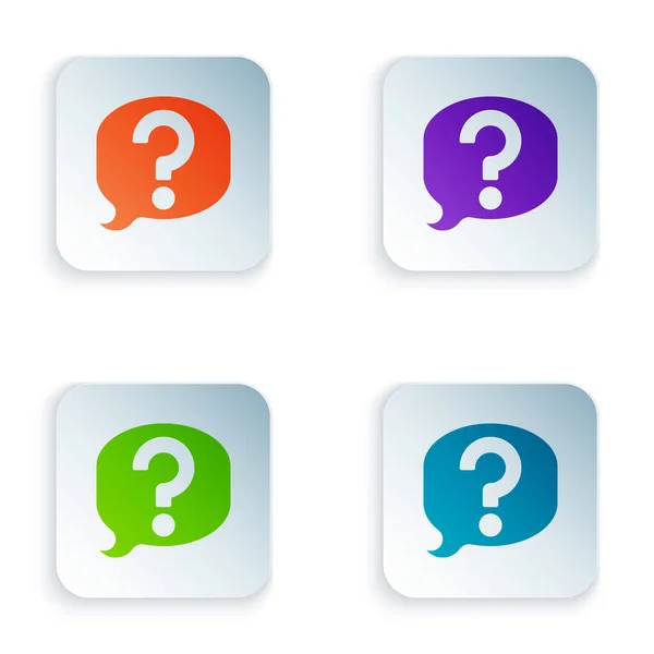 Color Speech Bubble Chat Icon Isolated White Background Message Icon — Vetor de Stock