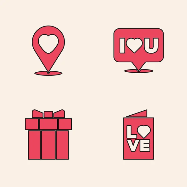 Set Valentines Party Flyer Emplacement Avec Coeur Bulle Vocale Vous — Image vectorielle
