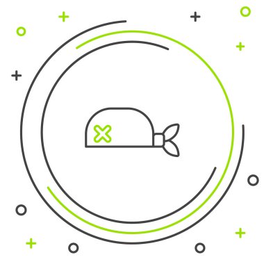 Beyaz arkaplanda izole edilmiş kafa simgesi için Korsan bandanası. Renkli taslak konsepti. Vektör