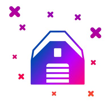 Renk Garajı simgesi beyaz arkaplanda izole edildi. Kademeli rastgele dinamik şekiller. Vektör