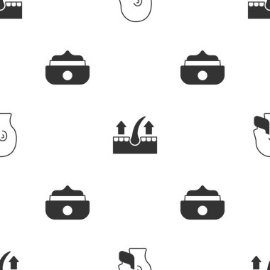 Bıyık ve sakal, insan saçı folikül ve jöle ya da balmumunu kusursuz desenlere göre ayarlayın. Vektör