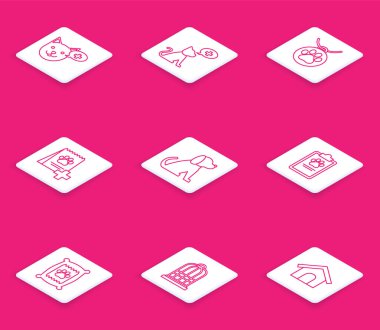 Köpek için isim etiketli Veterinerlik kliniği sembolü Köpek Panosu Tıbbi Kayıt Evcil hayvanı ve Kafes kuşları ikonu. Vektör.