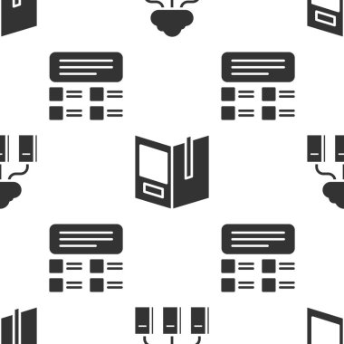 Bulut ya da çevrimiçi kütüphane, Açık Kitap ve Online sınav, test, kusursuz şablon araştırması ayarla. Vektör.