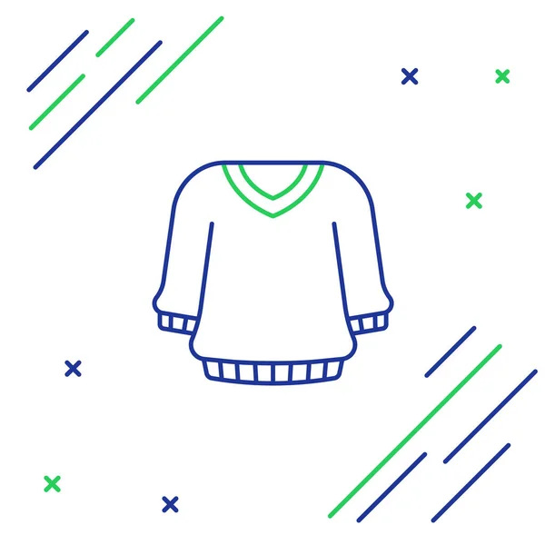 Linienpullover Symbol Isoliert Auf Weißem Hintergrund Pullover Symbol Sweatshirt Zeichen — Stockvektor