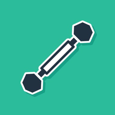 Mavi Piercing simgesi yeşil arkaplanda izole edildi. Vektör