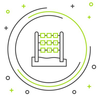 Line Tic tac parmak oyunu simgesi beyaz arkaplanda izole edildi. Renkli taslak konsepti. Vektör