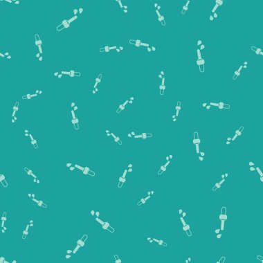 Yeşil Pipette simgesi yeşil arkaplanda izole edilmiş kusursuz desen. Tıbbi elementler, kimya laboratuarı ekipmanları. Tıp sembolü. Vektör