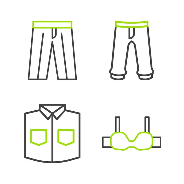 Bra Shirt Pants 아이콘 Vector — 스톡 벡터