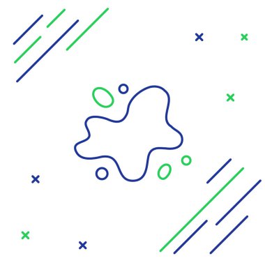 Beyaz arka planda çizgi suyu ikonu izole edildi. Renkli taslak konsepti. Vektör