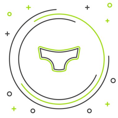 Çizgi Adamlarının iç çamaşırı simgesi beyaz arkaplanda izole edildi. Erkek iç çamaşırı. Renkli taslak konsepti. Vektör