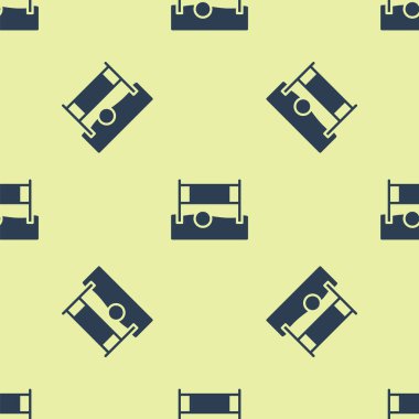 Top ikonlu mavi voleybol ağı sarı arka planda izole edilmiş pürüzsüz desen. Vektör.