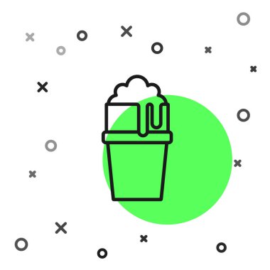 Beyaz arka planda izole edilmiş siyah çizgi bira ikonu. Vektör.