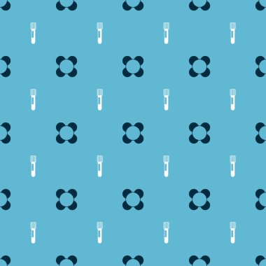 Set Molecule and Test tube on seamless pattern. Vector
