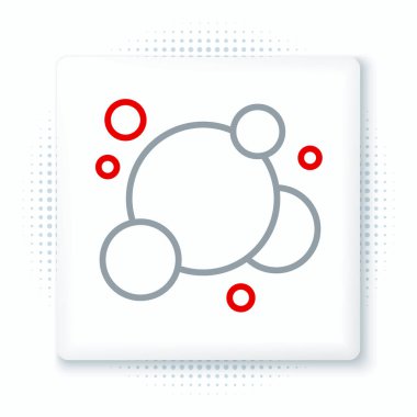 Beyaz arka planda izole edilmiş sabun köpükleri ikonu. Renkli taslak konsepti. Vektör