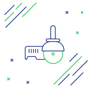 Çizgi Açı Öğütücü simgesi beyaz arkaplanda izole edildi. Renkli taslak konsepti. Vektör.