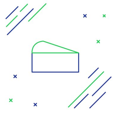 Çizgi Peynir simgesi beyaz arkaplanda izole edildi. Renkli taslak konsepti. Vektör