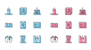 Cesetler, mezar taşlı mezarlar, yanan mumlar, tabut mezarı, ölüm sertifikası, 