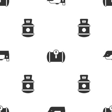 Petrol tankeri gemisini, araç için gaz ve propan gazını sorunsuz bir şekilde ayarlayın. Vektör.