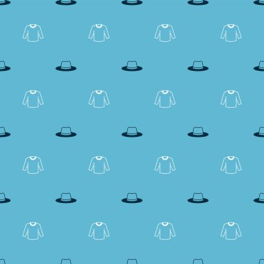 Şapka ve süveteri kusursuz şekilde ayarla. Vektör.