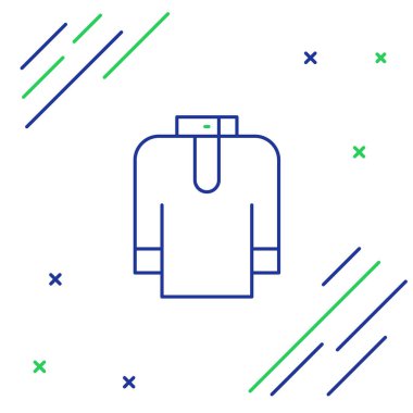 Line Shirt kurta simgesi beyaz arkaplanda izole edildi. Renkli taslak konsepti. Vektör