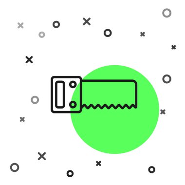 Siyah çizgili El beyaz arkaplanda izole edilmiş bir simge gördü. Vektör.