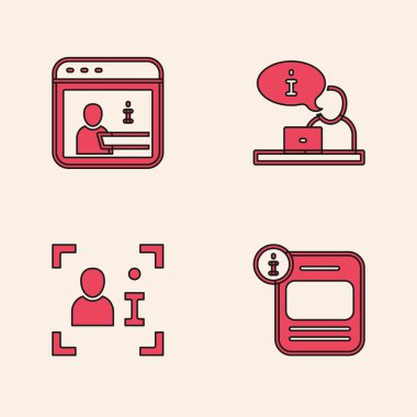 Bilgi, Televizyon raporu ve simgesini ayarla. Vektör