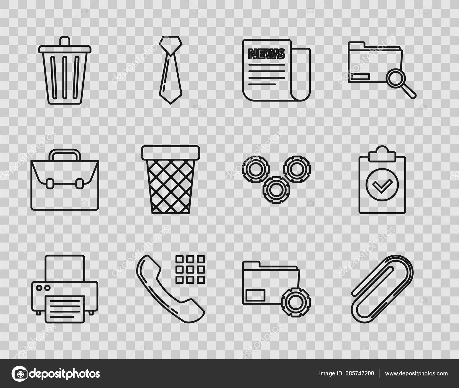 Hand drawn Stock Illustration of business accessories and