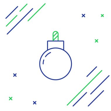 Hat bombası beyaz arka planda izole edilmiş ikonu patlatmaya hazır. Renkli taslak konsepti. Vektör