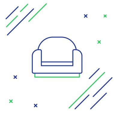 Hat Kol Koltuğu simgesi beyaz arkaplanda izole edildi. Renkli taslak konsepti. Vektör