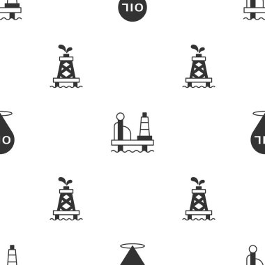Yakıt ikmali yerini ve petrol platformunu ayarlayın ve kusursuz bir düzende donatın. Vektör