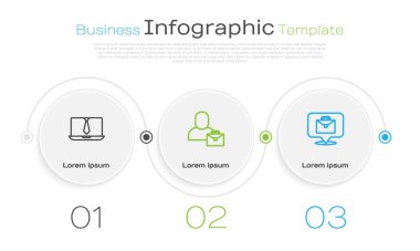 Görüntülü sohbet konferansı ayarla, Freelancer ve Online çalışıyor. Ticari bilgi şablonu. Vektör