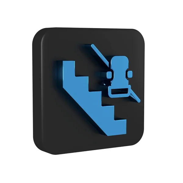 Blaues Symbol Für Den Aufzug Für Behinderte Isoliert Auf Transparentem — Stockfoto
