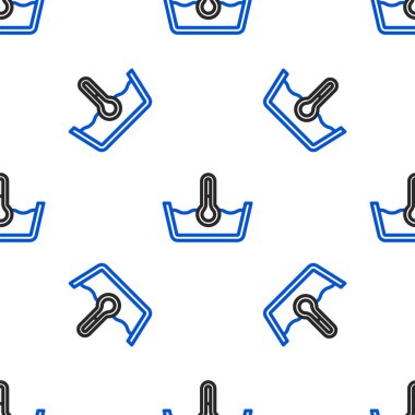 Çizgi Sıcaklığı Temizleme ikonu beyaz arkaplanda izole edilmiş pürüzsüz desen. Sıcaklık temizliği. Renkli taslak konsepti. Vektör