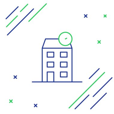 Hat Evi simgesi beyaz arkaplanda izole edildi. Ev sembolü. Renkli taslak konsepti. Vektör