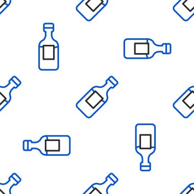 Su ikonu çizgisi beyaz arka planda izole edilmiş. Soda su içme tabelası. Renkli taslak konsepti. Vektör