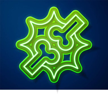 Parlak neon hattı eklem ağrısı, diz ağrısı ikonu mavi arka planda izole edilmiş. Ortopedik sağlık. Eklem ve kemik hastalıkları, eklem iltihabı. Vektör