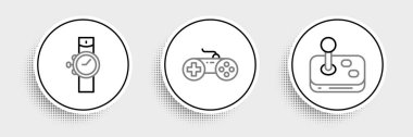 Joystick 'i, bilek saatini ve Gamepad simgesini ayarla. Vektör