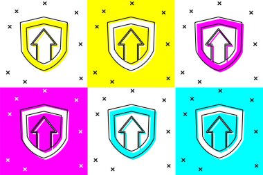 Finansal büyüme artışı simgesini renk arkaplanına ayır. Gelirleri arttırıyorum. Vektör