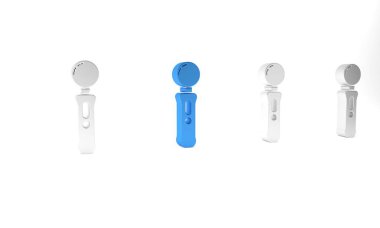 Mavi Oyun Alanı simgesi beyaz arkaplanda izole edildi. Oyun kontrolörü. Minimalizm kavramı. 3 Boyutlu resimleme.