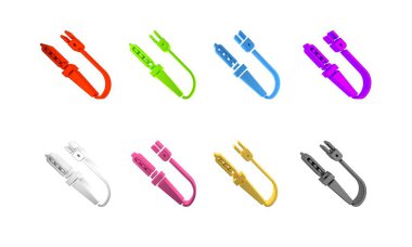 Beyaz arkaplanda izole edilmiş renkli lehim demir ikonu. Minimalizm kavramı. 3 Boyutlu resimleme 