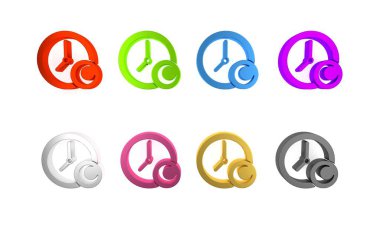 Beyaz arkaplanda izole edilmiş uyku ikonu zamanı. Uykulu Zzzz. Sağlıklı bir yaşam tarzı. Minimalizm kavramı. 3 Boyutlu resimleme 