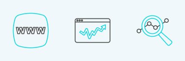 Satır Arama veri analizini, web sitesi şablonunu ve grafik grafik bilgi simgesini ayarla. Vektör