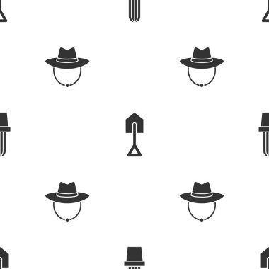 Kaktüs peyotasını tencereye, küreğe ve batılı kovboy şapkasına kusursuz bir şekilde yerleştir. Vektör