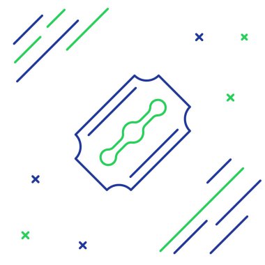 Jilet çizgisi simgesi beyaz arkaplanda izole edildi. Renkli taslak konsepti. Vektör